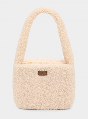 Beige Ugg Edalene Sherpa Women Shoulder Bags | 813025-LQD