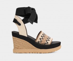 Black Ugg Abbot Wrap Women Sandals | 641753-IQP