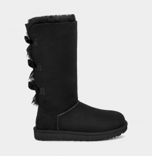 Black Ugg Bailey Bow Tall II Women Boots | 510982-YHO