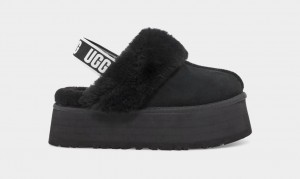 Black Ugg Funkette Women Slippers | 075914-FPY