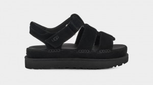 Black Ugg Goldenstar Strap Women Sandals | 183204-UCO