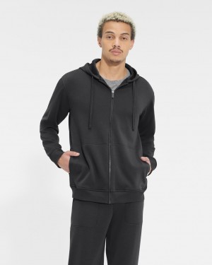 Black Ugg Gordon Zipped Men Hoodie | 901843-EYG