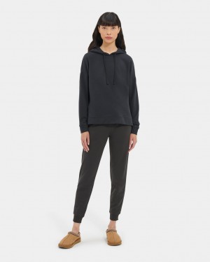 Black Ugg Kyree Micro Terry Women Hoodie | 250768-SXN