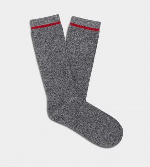 Black Ugg Kyro Cozy Crew Men Socks | 608721-OYJ