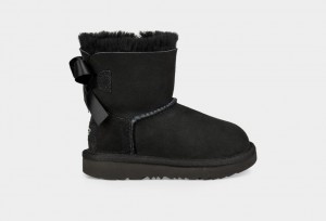 Black Ugg Mini Bailey Bow II Kids' Boots | 097261-DGI