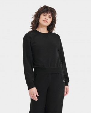 Black Ugg Seleste Micro Terry Women Sweatshirt | 693084-DJH