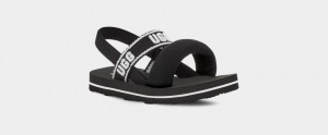 Black Ugg Zuma Sling Kids' Sandals | 098217-DKQ