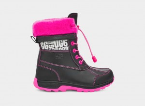 Black / Pink Ugg Butte II CWR Glow Graphic Kids' Boots | 817302-FRD