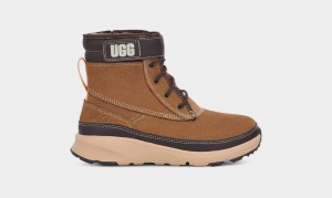 Brown Ugg Arren Weather Kids' Boots | 601942-DWP