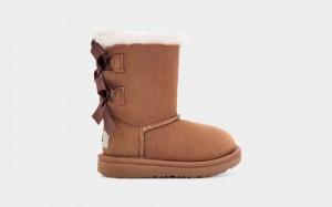 Brown Ugg Bailey Bow II Kids' Boots | 801367-NGH