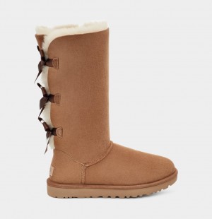 Brown Ugg Bailey Bow Tall II Women Boots | 635897-HSP