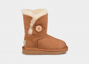 Brown Ugg Bailey Button II Kids' Boots | 940216-YLN