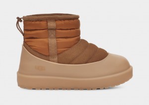 Brown Ugg Classic Mini Pull-On Weather Men Boots | 139746-GCN