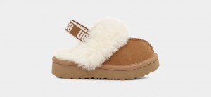 Brown Ugg Funkette Kids' Slippers | 274381-WOY