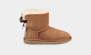 Brown Ugg Mini Bailey Bow II Kids' Boots | 062547-LED