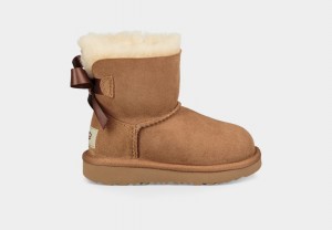 Brown Ugg Mini Bailey Bow II Kids' Boots | 120456-ZHG