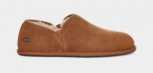 Brown Ugg Scuff Romeo II Men Moccasins | 356798-CNY