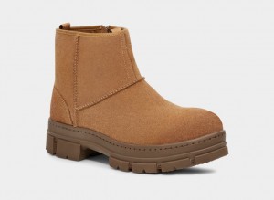 Brown Ugg Skyview Classic Pull-On Suede Men Boots | 053792-BMT