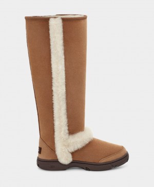 Brown Ugg Sunburst Extra Tall Women Boots | 285094-LWT