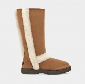 Brown Ugg Sunburst Tall Women Boots | 471962-IBE