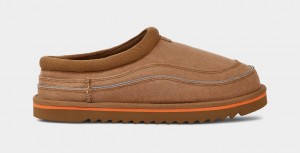 Brown / Orange Ugg Tasman Cali Wave Men Slippers | 794152-ZNA