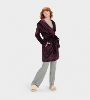 Burgundy Ugg Miranda Fleece Robe Women Sleepwear | 204879-HUE