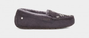 Deep Grey Ugg Ansley Blossom Women Slippers | 910584-SYO