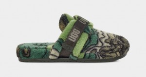 Green Ugg Fluff It Calio Men Slippers | 753698-UAS