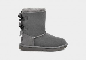 Grey Ugg Bailey Bow II Kids' Boots | 368205-EPD