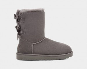 Grey Ugg Bailey Bow II Women Boots | 807439-AXU