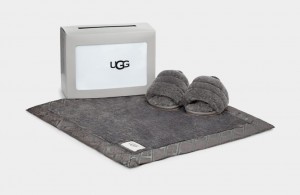 Grey Ugg Fluff Yeah And Lovey Kids' Slippers | 609842-NVQ