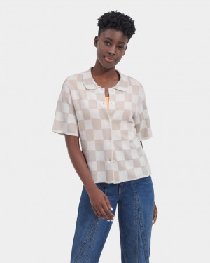 Grey Ugg Jeannie Buttondown Women Tops | 631894-XIU