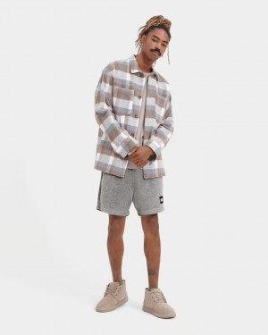 Grey Ugg Kendrix FL Men Shorts | 628073-YKJ