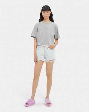 Grey Ugg Tana Cropped Women Tops | 415327-OLV