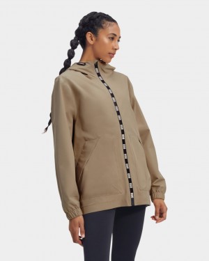 Grey / Brown Ugg Lianne Rain Women Jackets | 745960-BWH