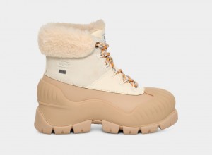 Khaki / White Ugg Adiroam Hiker Women Boots | 195432-EBF