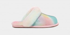 Multicolor Ugg Scuffette II Watercolors Women Slippers | 140539-ITK