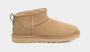 Mustard Ugg Classic Ultra Mini Men Boots | 926543-KPL