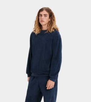 Navy Ugg Coby Pullover Men Sweatshirt | 127654-SWE