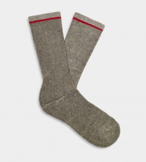 Olive Ugg Kyro Cozy Crew Men Socks | 683941-OQA