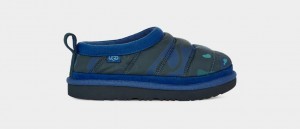 Olive / Blue Ugg Tasman LTA Calio Kids' Slippers | 642913-EAV