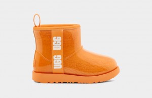 Orange Ugg Classic Clear Mini II Kids' Boots | 645978-OYS