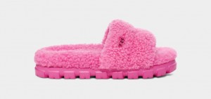 Pink Ugg Cozetta Curly Women Slippers | 754302-AGF