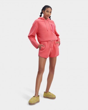 Pink Ugg Petria Sherpa Women Shorts | 274136-FUN