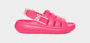 Pink Ugg Sport Yeah Women Slides | 734801-QID