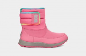 Pink / Rose / Multicolor Ugg Toty Weather Rainbow Kids' Boots | 751296-YXG