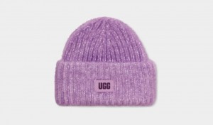 Purple Ugg Chunky Plush Cuff Women Beanie | 306875-QBJ