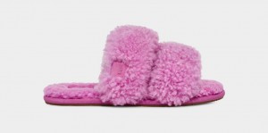 Purple Ugg Maxi Curly Scuffetta Women Slippers | 241978-VHC