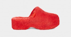 Red Ugg Fuzz Sugar Women Slippers | 235609-IBX