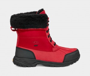 Red / Black Ugg Butte Men Boots | 978403-EIV